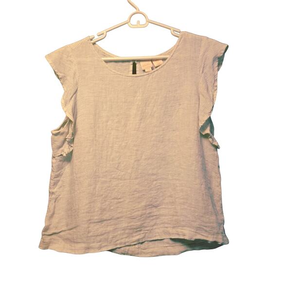Catherine Malandrino Tops - Catherine Malandrino linen striped blouse